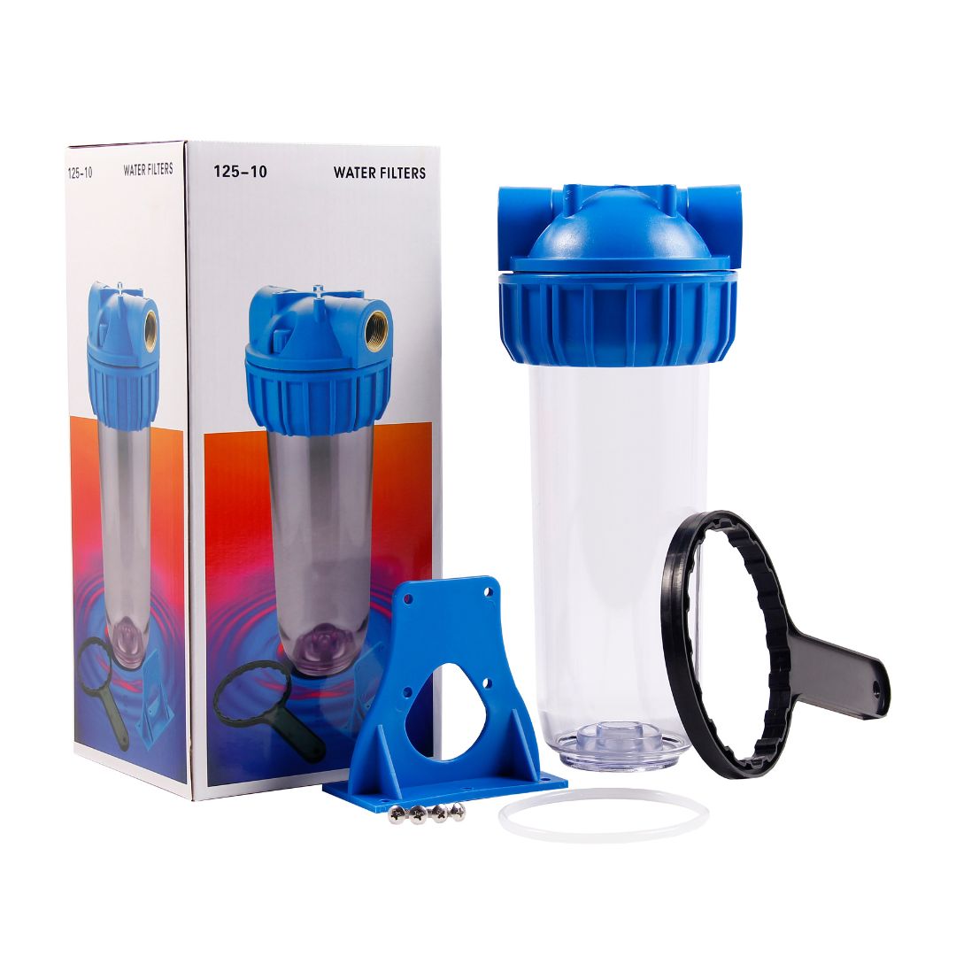 Filterhus med integrerad skruv för luftutsläpp