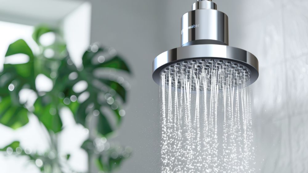 duschfilter rinnande vatten