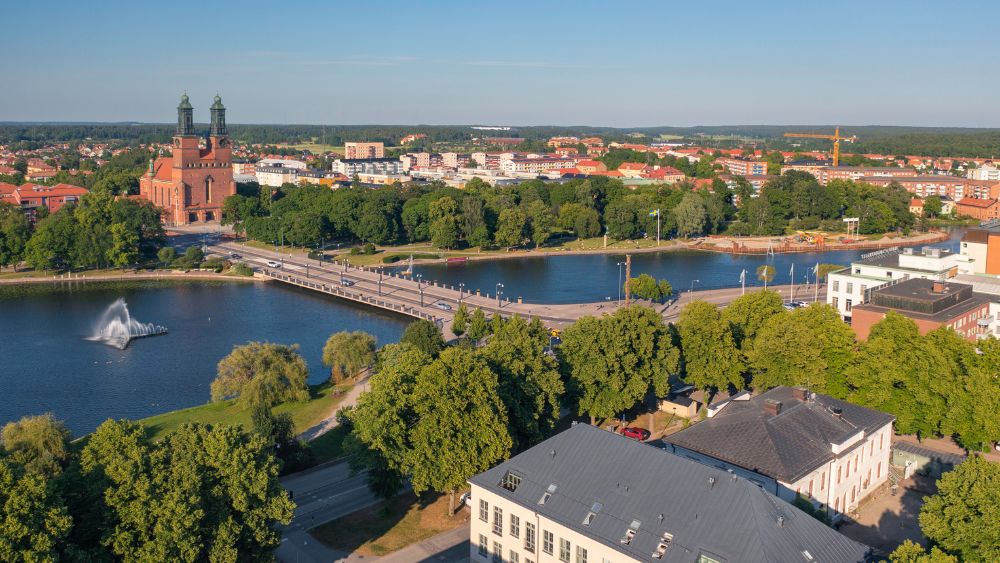 Bild över Eskilstuna stad och vatten