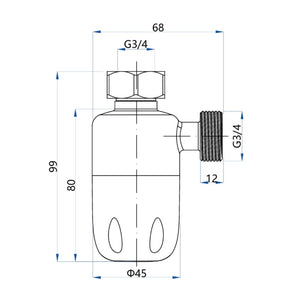 Kalkfilter IPS 100 mini angle 3/4"