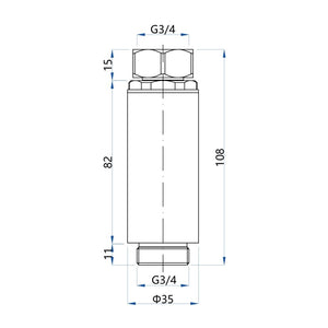 Kalkfilter IPS 100 KalyxX mini linear 3/4"
