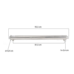 Uv-lampa och bakteriefilter uvs 45 från watex mått 95,5x6,4x3,4 cm